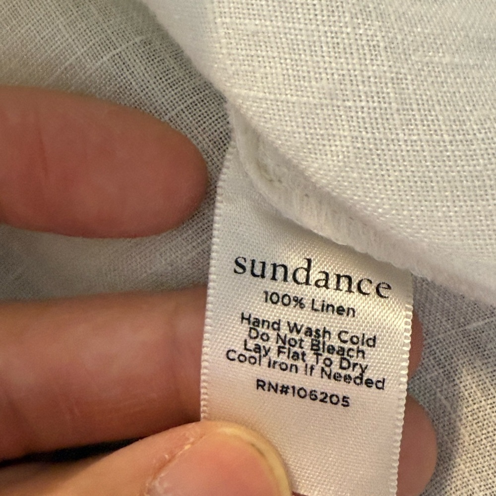 Sundance Women’s 100% Linen Boho Lagonlook Minimalist Blouse, size XS - Picture 8 of 8